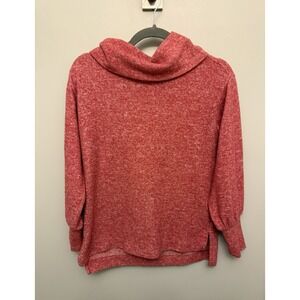 Maeve Anthropologie Sweater‎ Women's XS Red Marled Super Soft CowlNeck Oversized